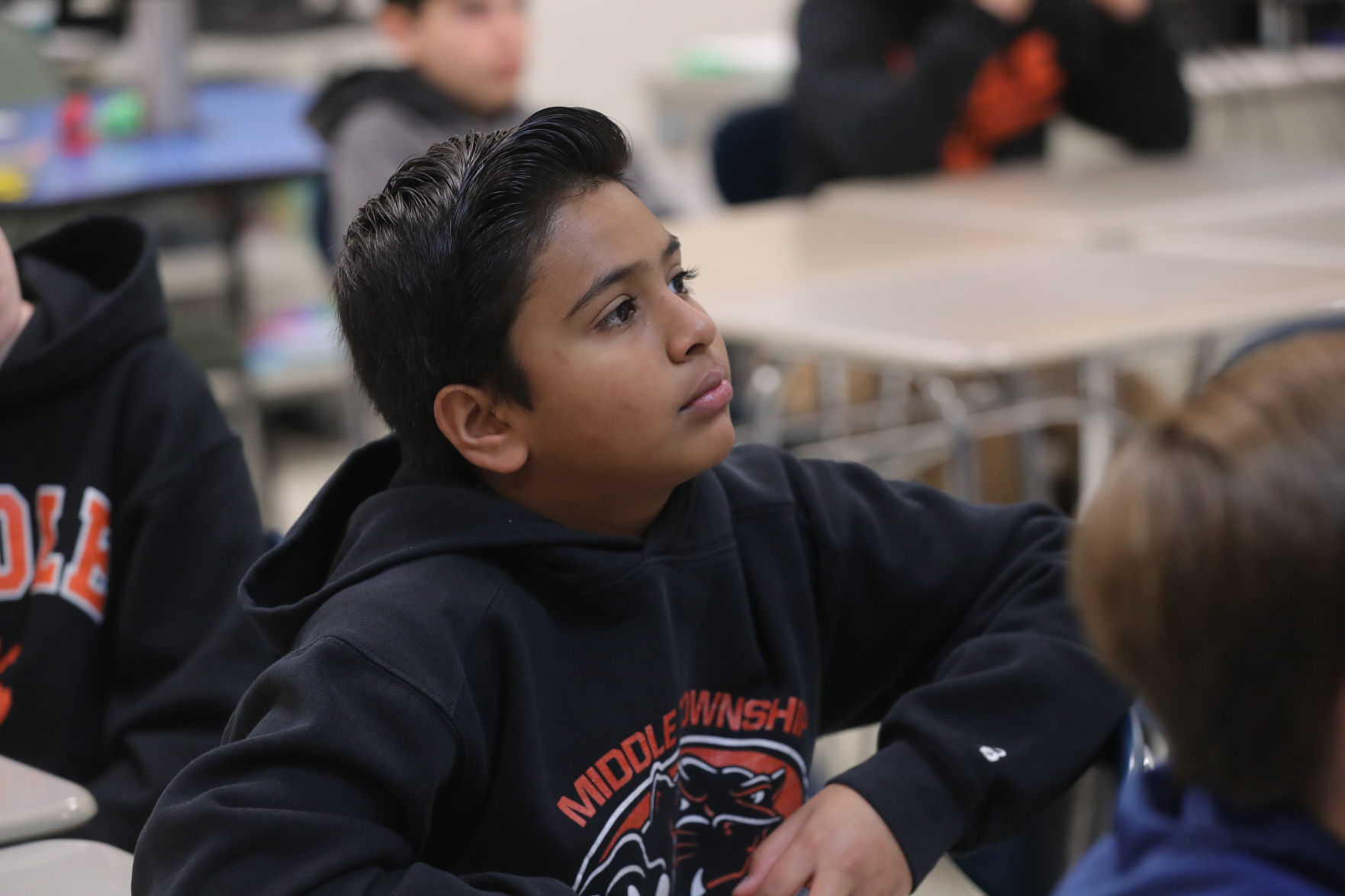 Meteorologist Joe Martucci at Middle Township Middle School